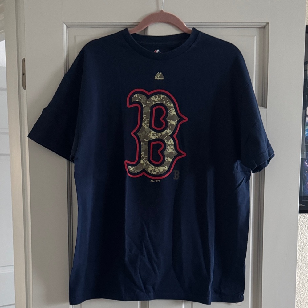 Camo Boston Red Sox Logo Navy T-Shirt